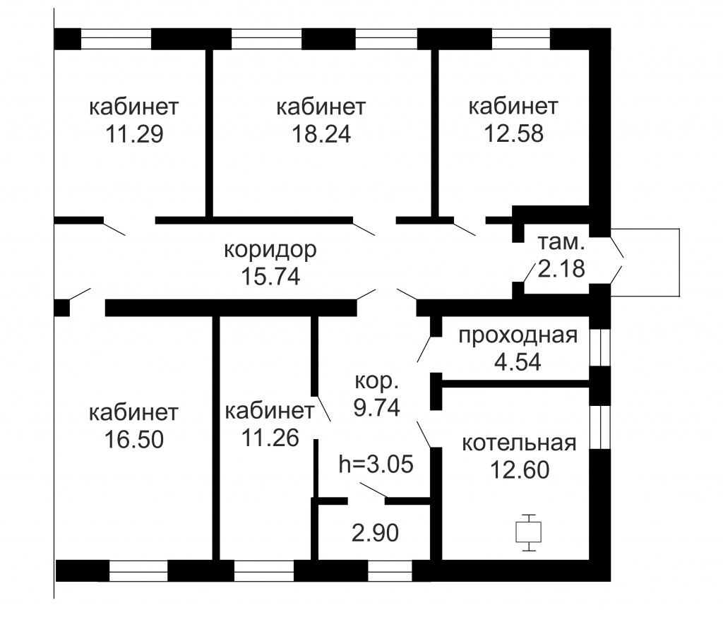 Здание проходной одноэтажное, кирпичнок общей площадью 118 кв. м.jpg